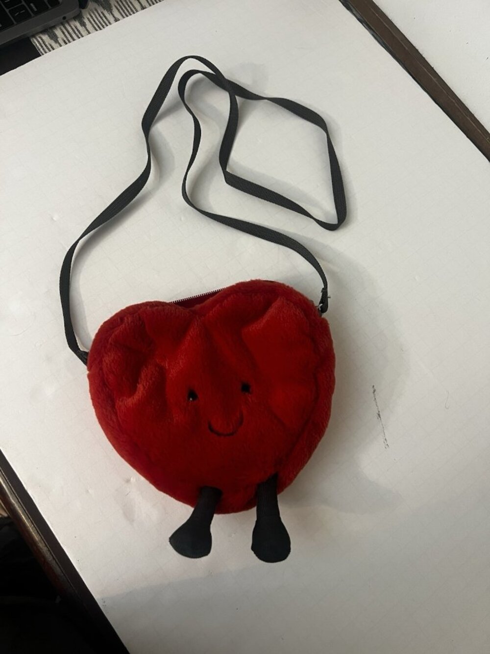Jellycat Amuseable Heart Bag Red Crossbody Purse Plush Retired - Picture 2 of 6